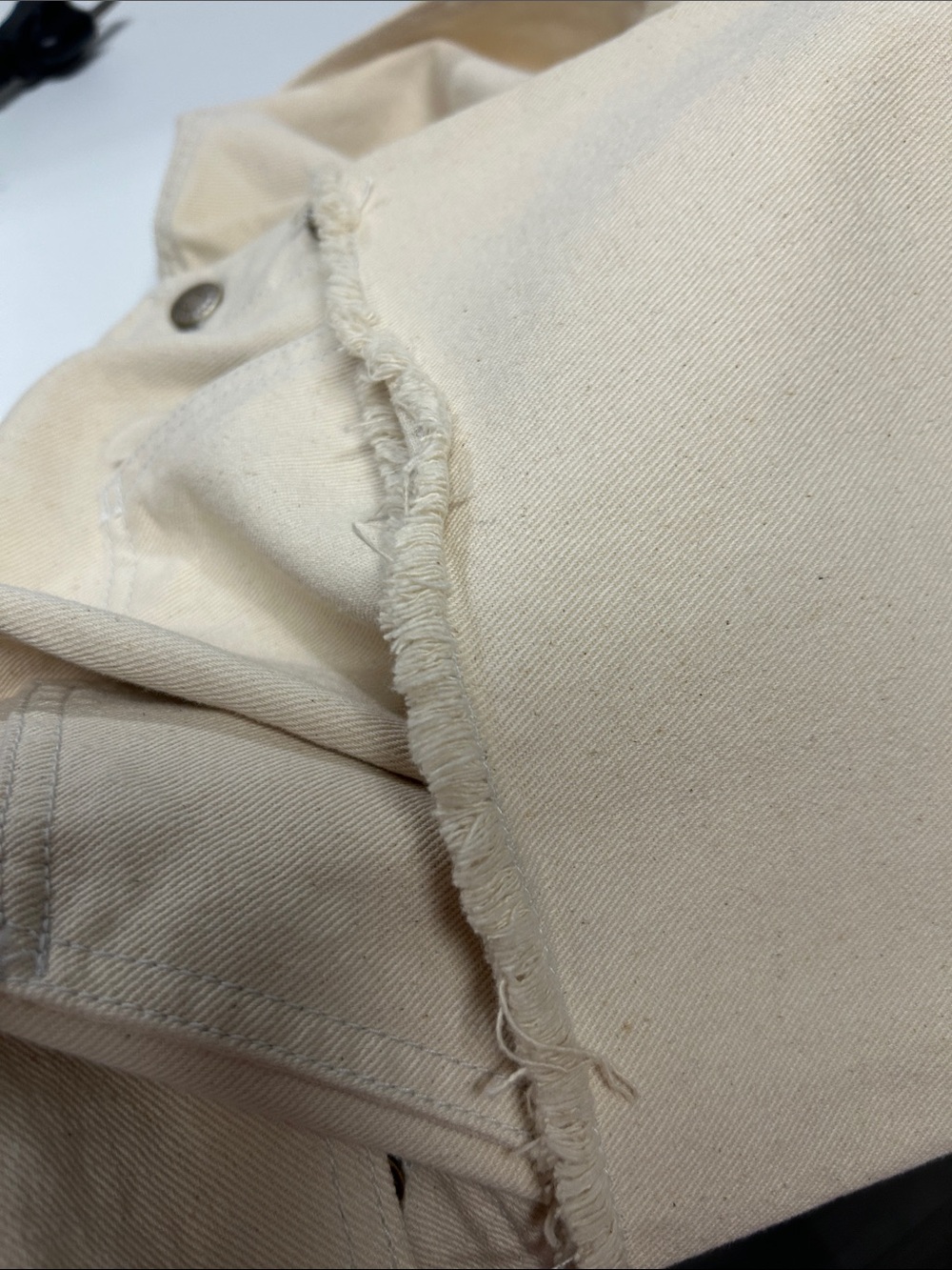BDG Cream Denim Wide-Leg Overalls - Picture 6 of 6